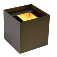 Lucide XIO LED væglampe dæmpbar G9 1x4W 2700K justerbar lysstråle IP20 rustbrun aluminium