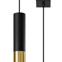 Led pendant light black gold loopz 1xGU10 fitting sollux lighting