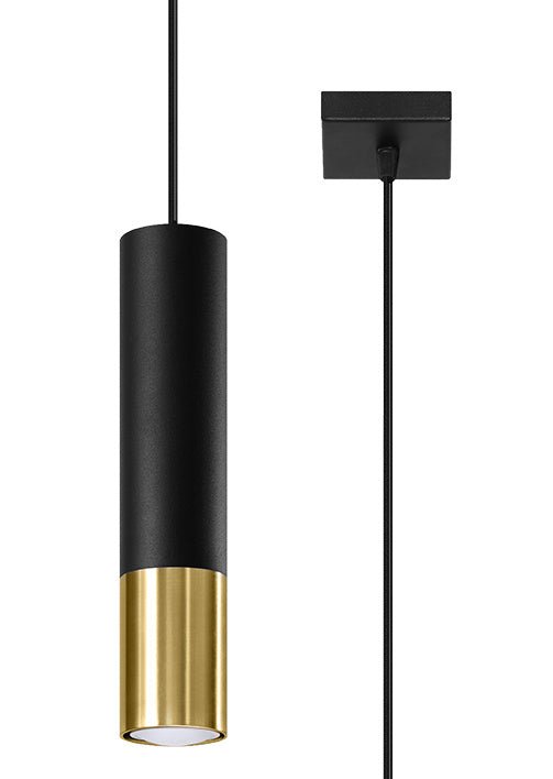 Led pendant light black gold loopz 1xGU10 fitting sollux lighting