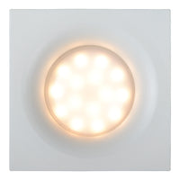 Lucide ZIVA bathroom recessed spotlight, 1xGU10, IP44, White aluminium, square 85x85mm, modern design
