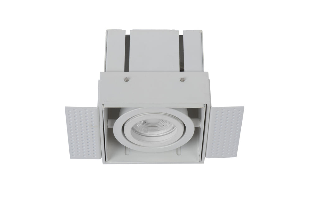 Lucide TRIMLESS indbygget spotlight, 1xGU10, firkantet, Sandhvid, IP20, moderne aluminiumsdesign