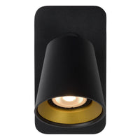 Lucide TURNON LED væglampe Sort/Guld 1x5W GU10 2200K-3000K dim to warm aluminium moderne design IP20
