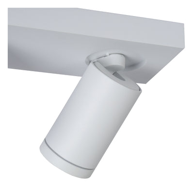 Lucide TAYLOR LED badeværelses loftspot, 2x5W GU10, 2200K-3000K dim to warm, IP44 Sandhvid