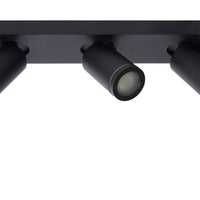 Lucide Taylor LED ceiling spot for bathroom, 3x5W GU10 dim to warm 2200K-3000K, IP44, Sand Black