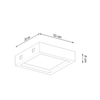 Sollux Lighting plafondspot RIZA beton LED lamp 3000K 1521 lumen