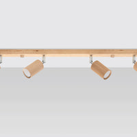 Sollux Lighting plafondspot berg 4 natural wood LED 50W 220-240V IP20