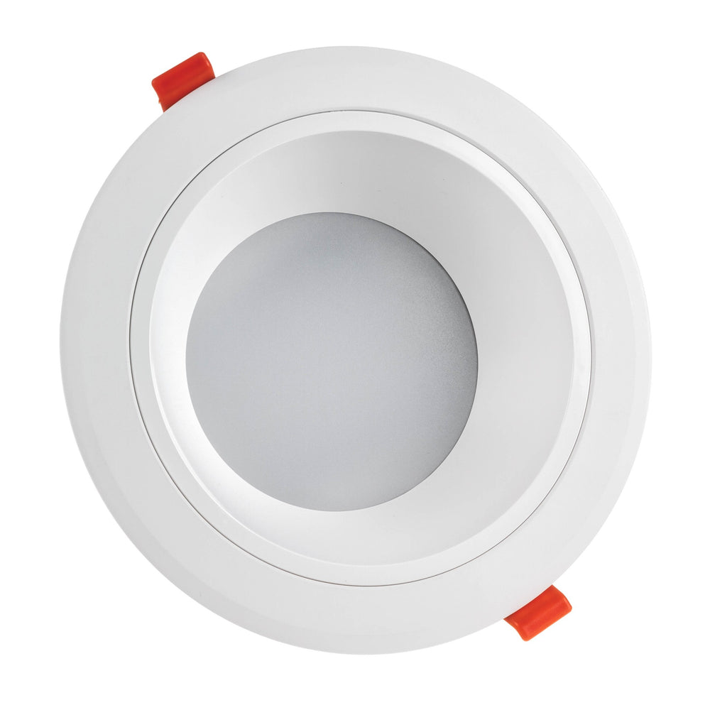 Spectrum LED recessed downlight 25W 230V 3000K warm white 1875 lumens 90° beam IP20 White 230mm