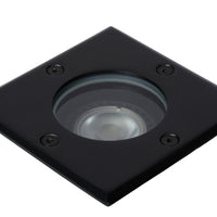 Lucide BILTIN LED ground spot, 1xGU10, IP67, 220-240V, Sand Matt Black, square outdoor recessed light