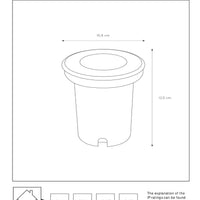 Lucide BILTIN LED jordspot IP67 Sand Mat Sort Ø108mm GU10 220-240V udendørs nedgravningslys
