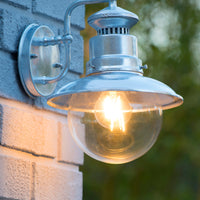 Lucide FIGO væglampe indendørs udendørs rund 215mm E27 fatning IP44 galvaniseret stål sort finish