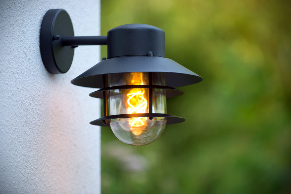 Lucide ZICO væglampe Sort, Udendørs/Indendørs, 1xE27 fatning, maks. 60W, IP44, Rustfrit stål/Aluminium hus