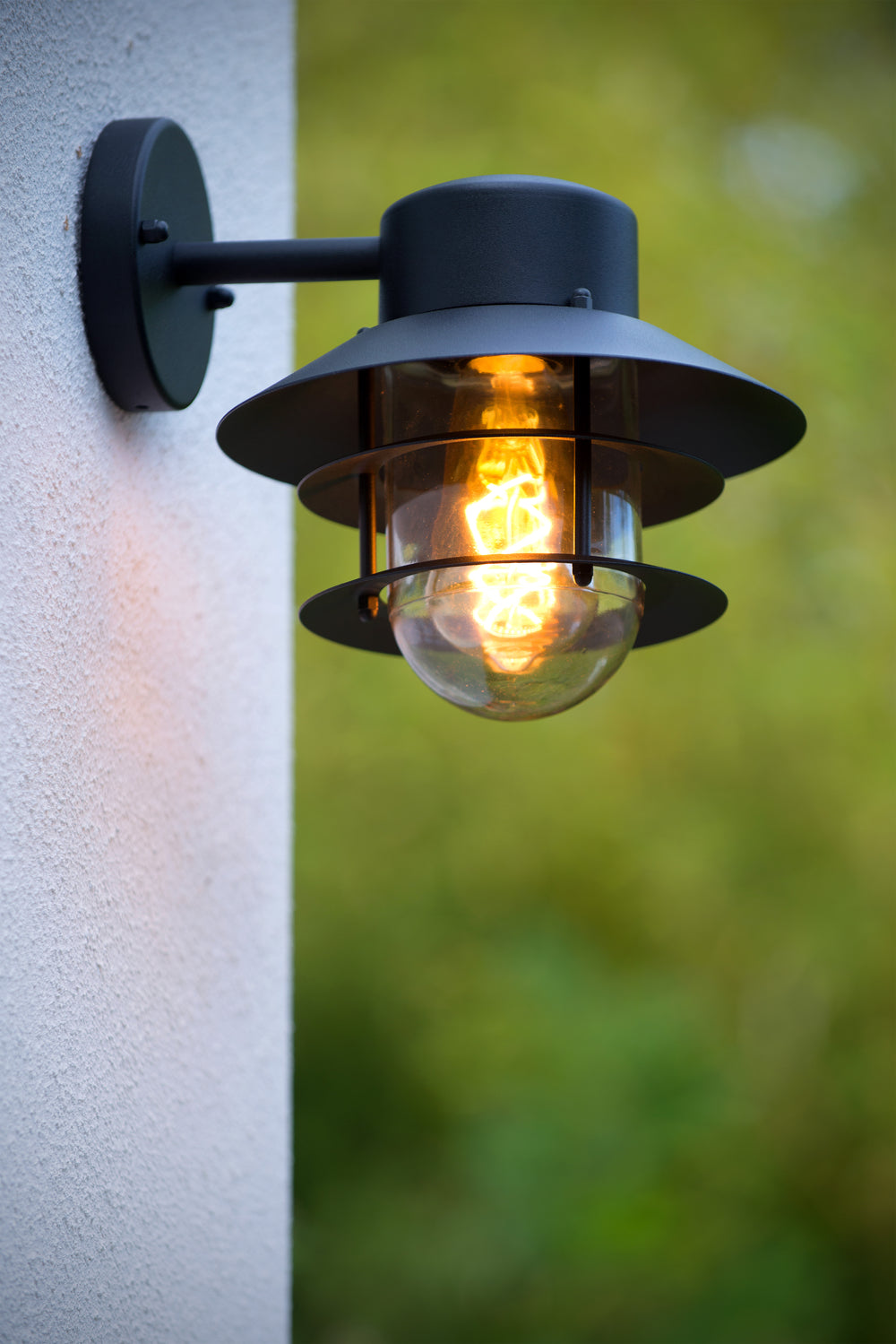 Lucide ZICO væglampe Sort, Udendørs/Indendørs, 1xE27 fatning, maks. 60W, IP44, Rustfrit stål/Aluminium hus