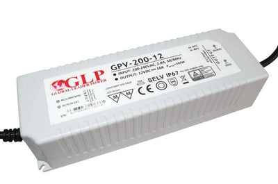 GLP 12V 192W 16A IP67 vandtæt LED strømforsyning