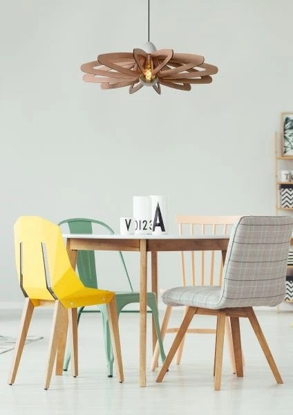 Lucide ZIDANE hængelampe Hvid Ø76cm, 1xE27 fatning, MDF og Metal, IP20, 220-240V