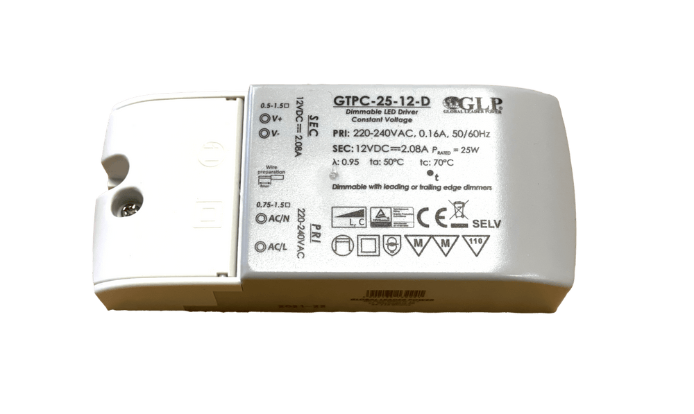 led strømforsyningsadapter dæmpbar 12V 25W 2.08A egnet til 12V led-belysning