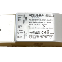 GLP LED strømadapter 12V 25W 2.08A dæmpbar driver til 12V LED belysning, IP20, CE RoHS certificeret