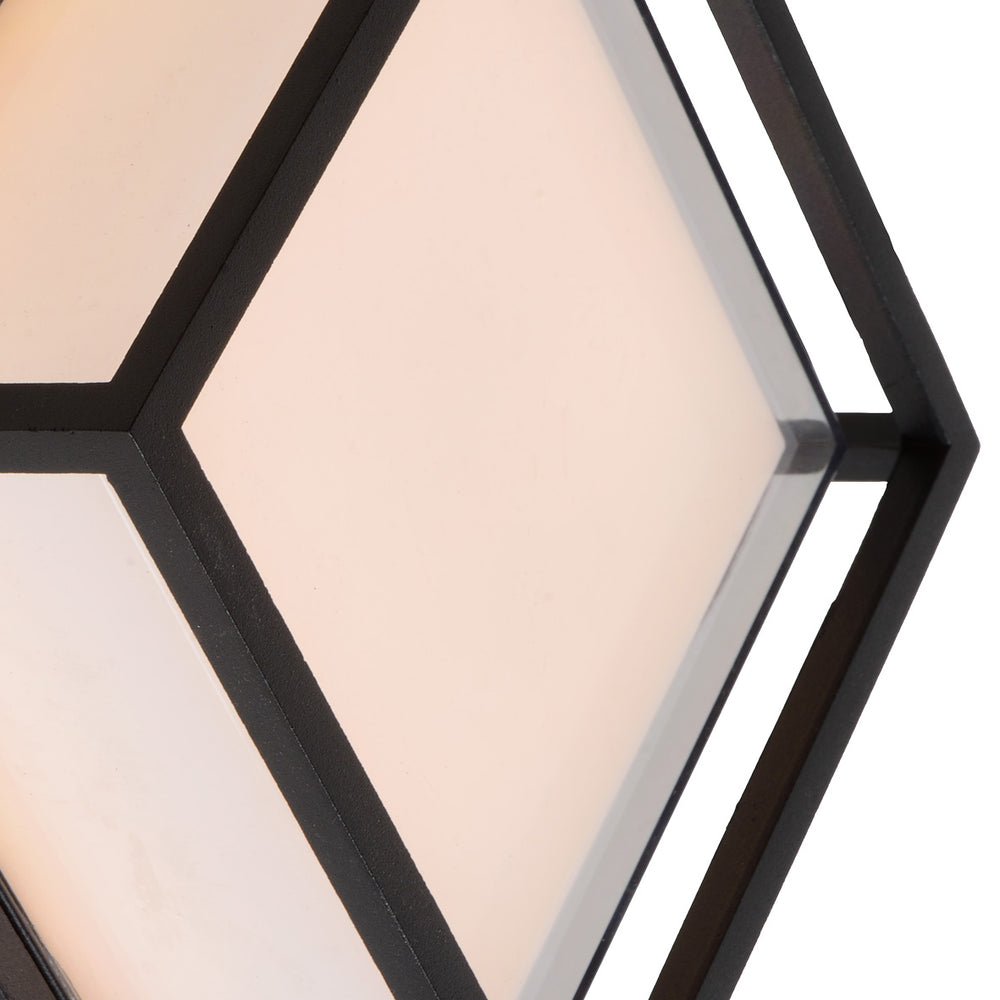 Lucide SINGA LED wall light indoor outdoor 10W 3000K IP54 Black die-cast aluminum modern design