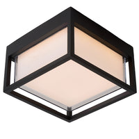 Lucide SINGA LED væglampe indendørs udendørs 10W 3000K IP54 Sort støbt aluminium moderne design