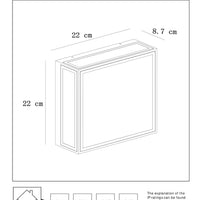 Lucide DUKAN LED ceiling light Black, 2xE27, IP65, die-cast aluminum, 220x220mm indoor outdoor