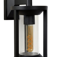 Lucide CADIX Black outdoor wall light, E27 socket, IP65 die-cast aluminum housing, 220-240V modern design