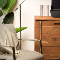 Lucide ANSELMO LED læselampe til gulv, dæmpbar 9W 3000K, 100-240V, IP20, metal, satin nikkel finish