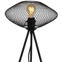 Lucide MESH LED table lamp, metal oval design, E27 socket, 40W max, 220-240V, IP20, Matt Black, 300x300x410mm