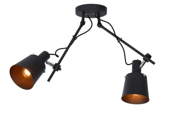 Lucide QUINNY loftlampe 2xE27 sort LED lampe 220-240V