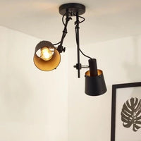 Lucide QUINNY loftlampe 2xE27 sort LED lampe 220-240V