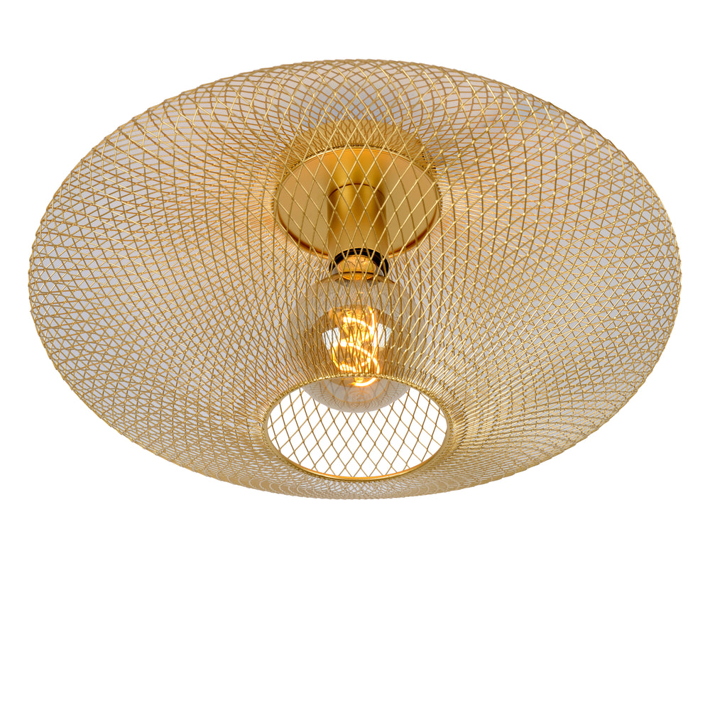 Lucide MESH loftlampe, 1xE27, maks. 40W, IP20, Sandy Gold metal, 450x450x240mm moderne design