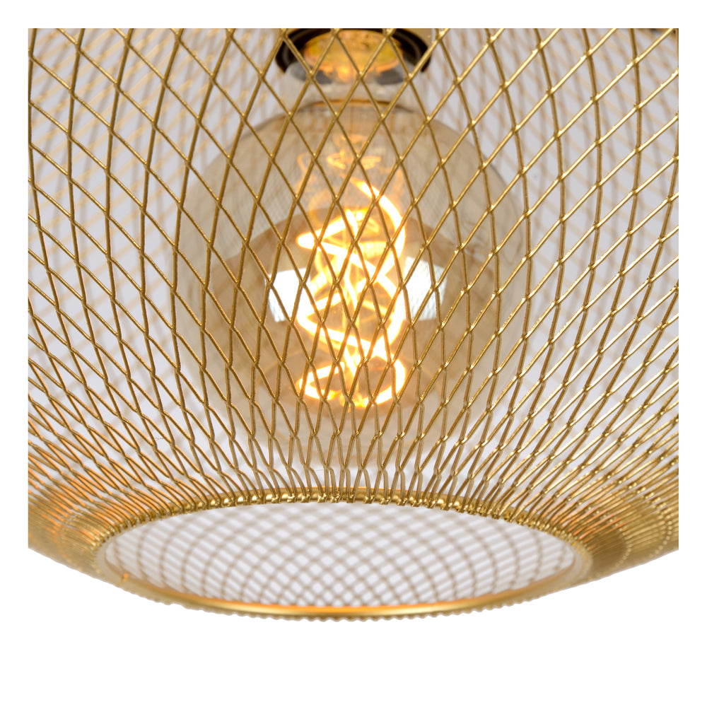 Lucide MESH loftlampe, 1xE27, maks. 40W, IP20, Sandy Gold metal, 450x450x240mm moderne design