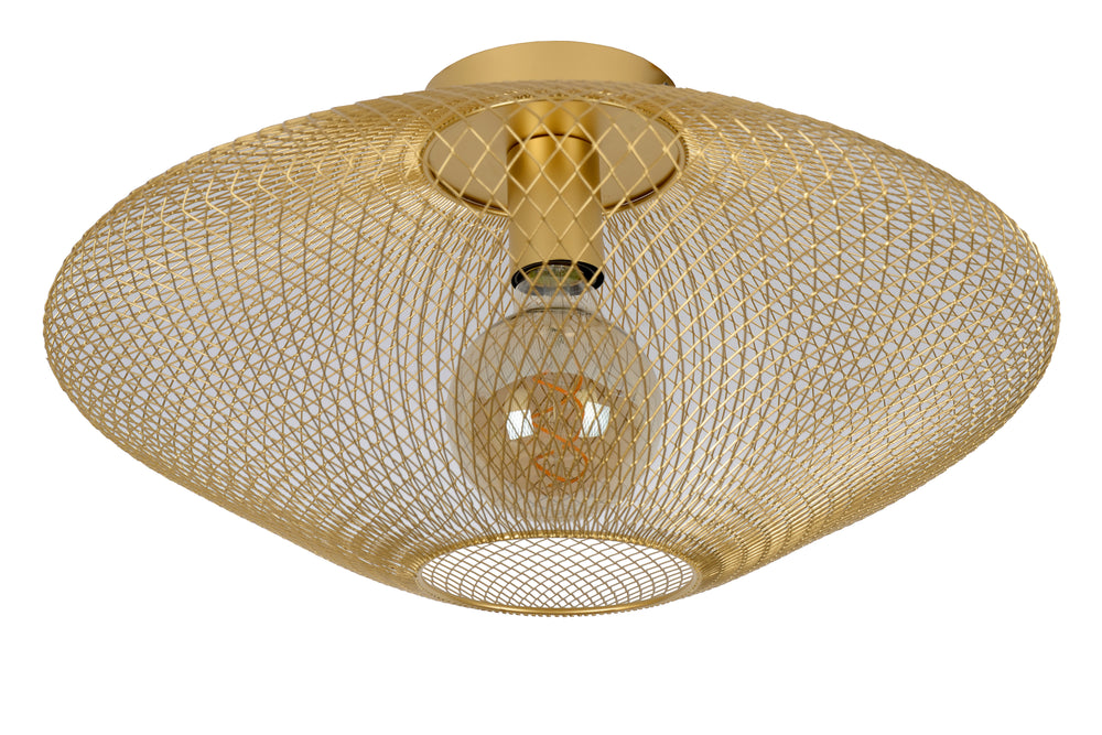 Lucide MESH loftlampe, 1xE27, maks. 40W, IP20, Sandy Gold metal, 450x450x240mm moderne design