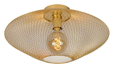 Lucide MESH loftlampe, 1xE27, maks. 40W, IP20, Sandy Gold metal, 450x450x240mm moderne design