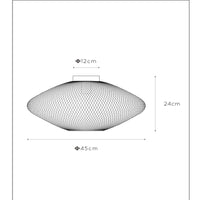 Lucide MESH loftlampe Ø45cm, E27 fatning, 220-240V, maks. 40W, metal mat sort, IP20 moderne design