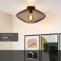 Lucide MESH loftlampe Ø45cm, E27 fatning, 220-240V, maks. 40W, metal mat sort, IP20 moderne design