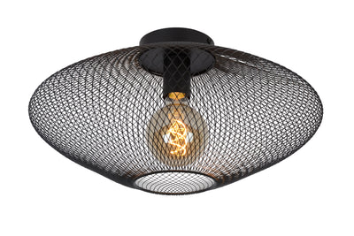 Lucide MESH loftlampe Ø45cm, E27 fatning, 220-240V, maks. 40W, metal mat sort, IP20 moderne design