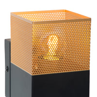 Lucide RENATE væglampe, 1xE27 fatning, maks. 40W, metal, mat sort og guld, 220-240V, IP20