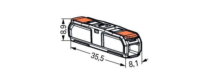 WAGO through terminal 2-way 4mm² IP20 CE certified 221-2411 - 12 pieces