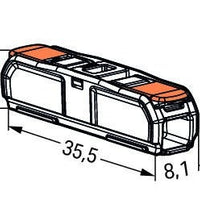 WAGO doorvoerklem 2-voudig 4mm² IP20 220-240V AC CE RoHS 12 pcs