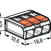 Wago forbindelsesklemme 3-gangs 4mm² IP20 221-413 50 styk til nem kabelstyring