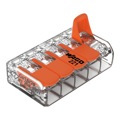 WAGO forbindelsesklemme 5-polet 4mm² 221-415 IP20 kompatibel CE RoHS 220-240V 25 stk