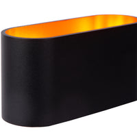 Lucide XERA væglampe, moderne ovalt design, 1xG9 fatning, uplight & downlight, Aluminium Sort, IP20