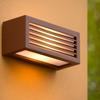 Lucide DIMO outdoor wall light Anthracite, E27 socket, IP54, aluminum housing, 220-240V, modern box design