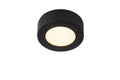 Lucide BRICE LED badeværelses loftlampe, rund 8W dæmpbar 3000K IP44 Mat Sort Ø117mm