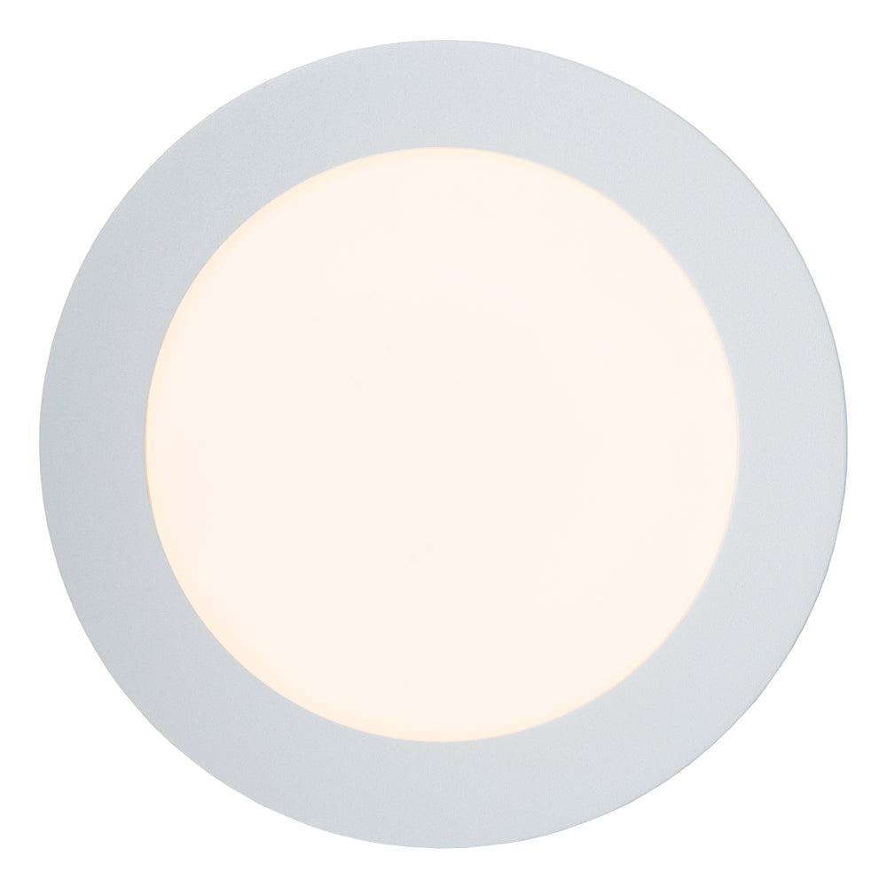 Lucide BRICE LED badeværelsesloftlampe, rund 18cm, dæmpbar 12W 3000K, IP44 Hvid