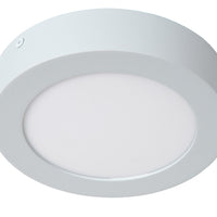 Lucide BRICE LED badeværelsesloftlampe, rund 18cm, dæmpbar 12W 3000K, IP44 Hvid