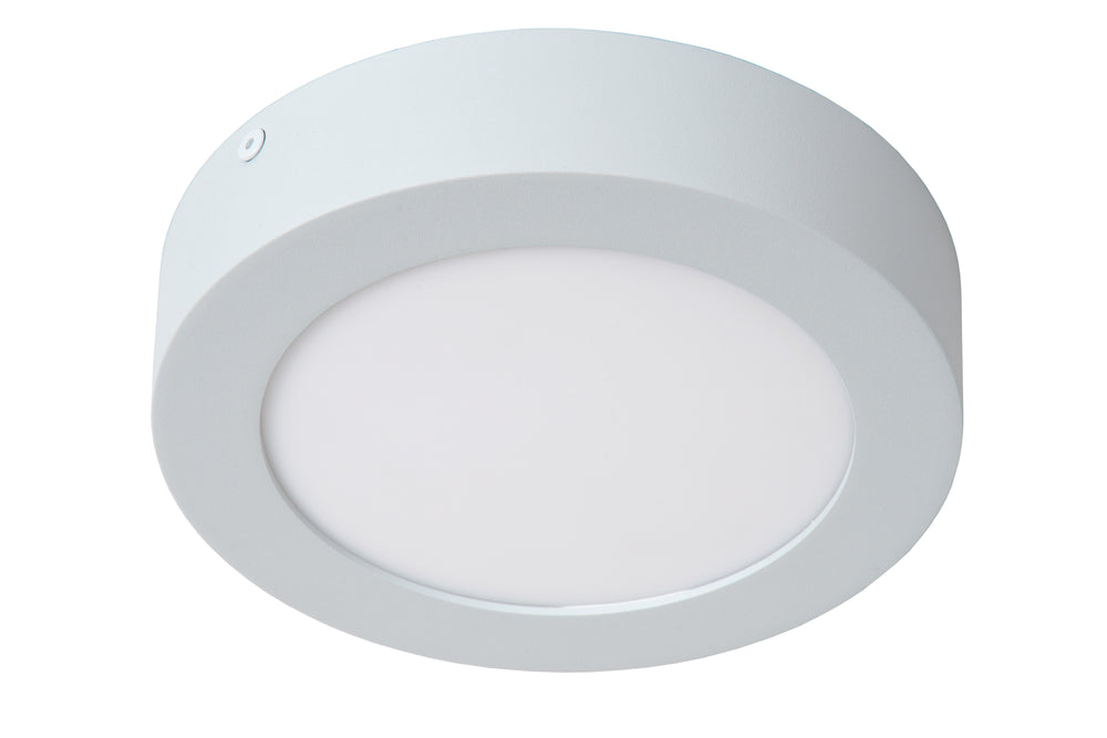 Lucide BRICE LED badeværelsesloftlampe, rund 18cm, dæmpbar 12W 3000K, IP44 Hvid