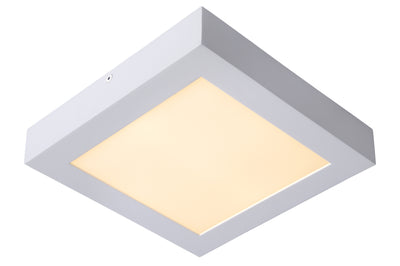 Lucide BRICE LED badeværelses loftlampe, dæmpbar 22W 3000K IP44 firkantet Hvidt moderne design