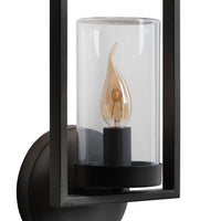 Lucide NISPEN væglampe Sort, 1xE14 fatning, maks. 40W, IP44 udendørs indendørs metalarmatur 220-240V