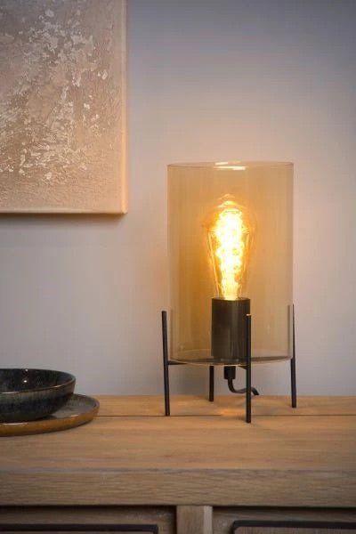 Lucide steffie bordlampe LED E27 rav, 50W, IP20, ikke dæmpbar