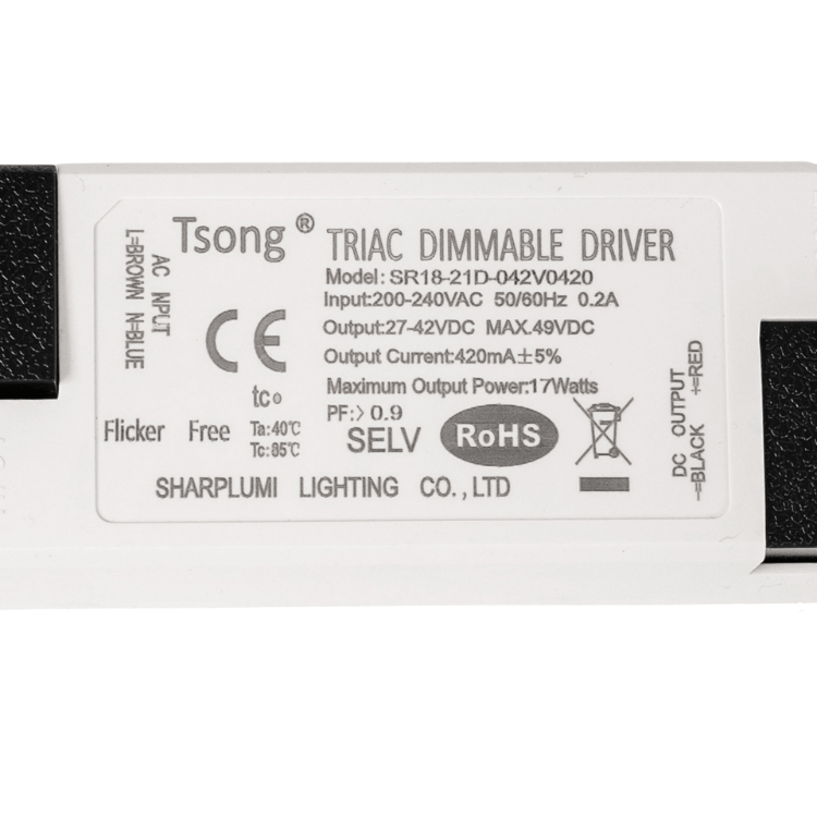Dimmable LED driver for 17W LED panel tsong - lcb brand - philips chip - IP20